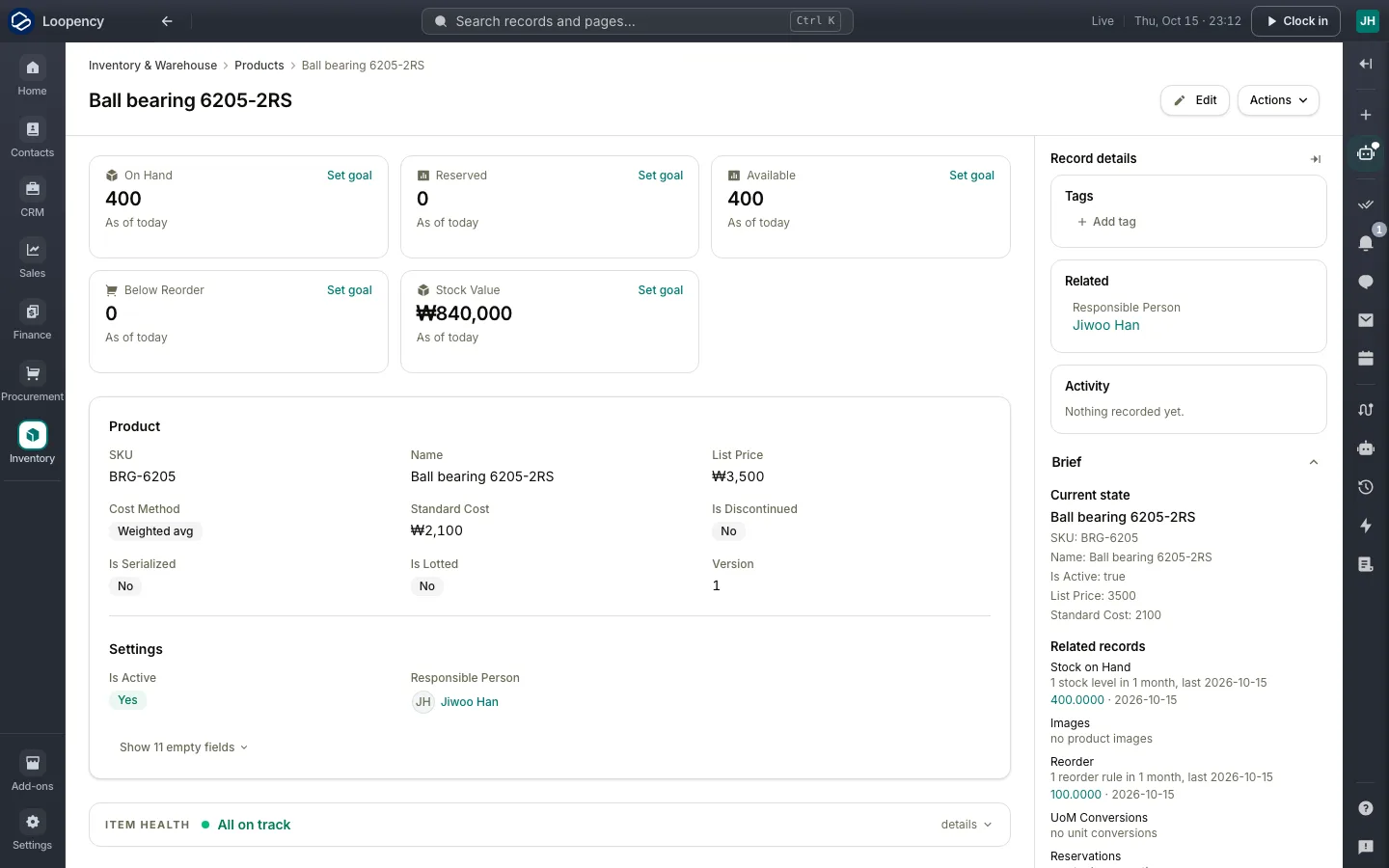 The product's page